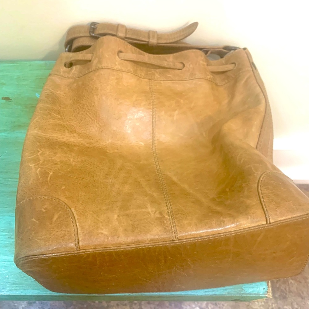 Frye Tan Leather Accent Bag